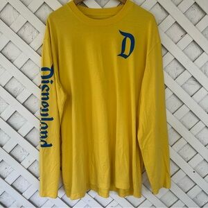 Men's Disney Parks Disneyland Logo Long Sleeve Shirt Yellow Size XXL
